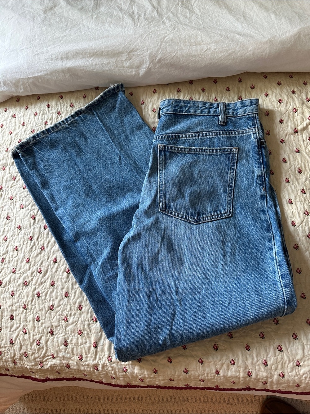 Zara TRF High Rise Wide Leg Crossover Waist Jeans